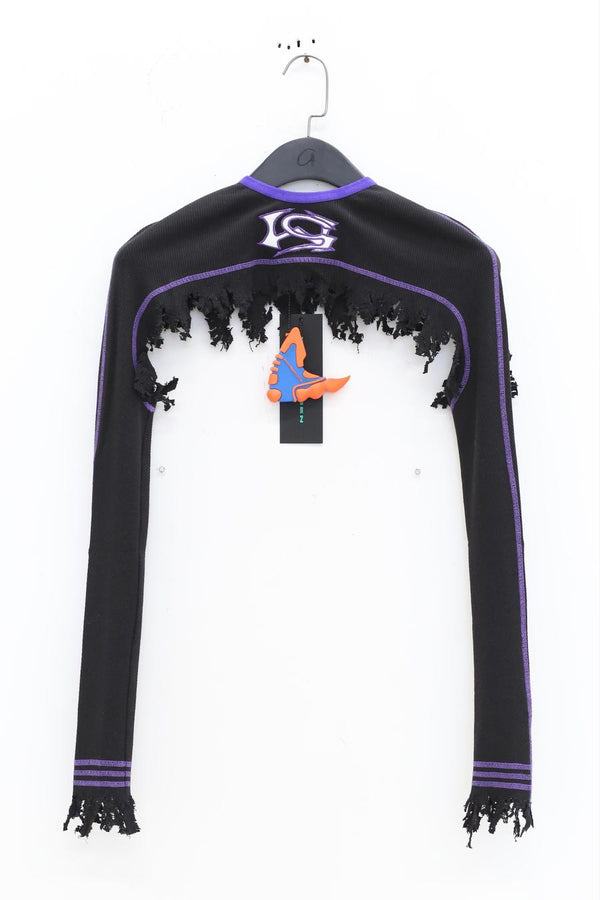 WINDOWSEN knitted ultra -short top SS23T010 black